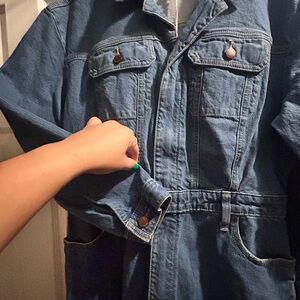 Universal Thread Classic Blue Denim maxi button down dress